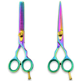 Personal Barber Kit with Multicolored 6 Inch Razor Scissors